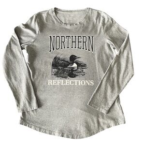Northern Reflections Loon logo long sleeve tee S
